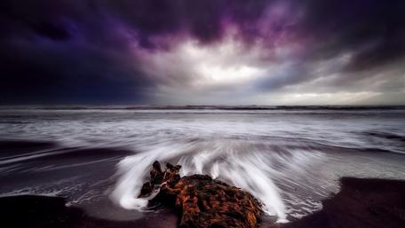 Mysterious Seashore Serenity wallpaper