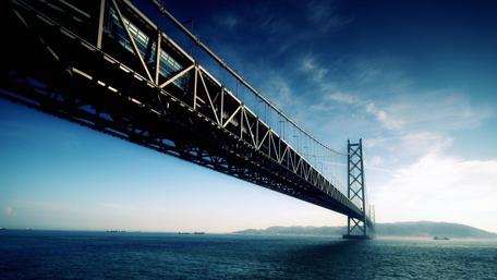 Majestic Bridge Under a Vivid Sky wallpaper