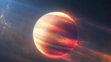 Vibrant Gas Giant Floating in Infinite Space wallpaper