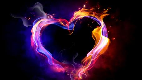 Blazing Heart of Passion wallpaper