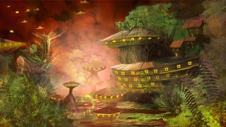 Enchanted Forest Village Wallpaper wallpaper