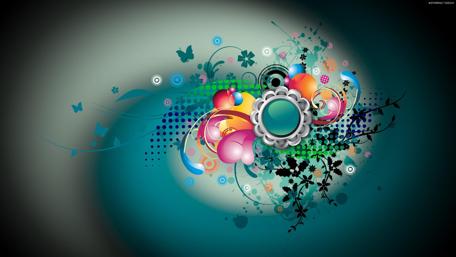 Vibrant Abstract Design with Colorful Elements wallpaper