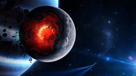 Cosmic Collision wallpaper