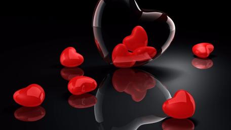 Crimson Love Reflections wallpaper