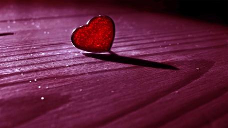 Red Heart Symbolizing Love and Affection wallpaper