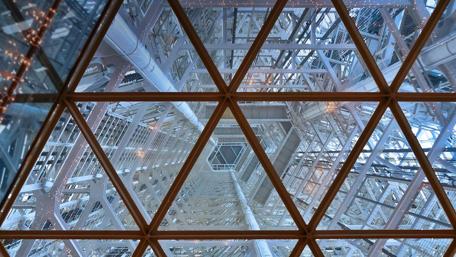 Geometric Beauty of Steel Structures wallpaper