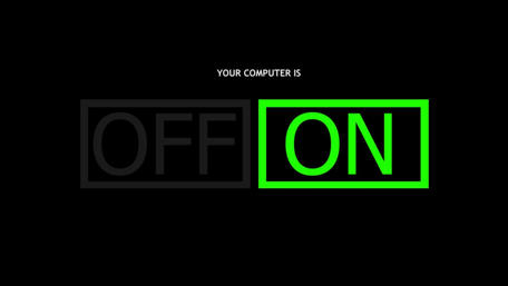 Humorous Neon On and Off Computer Wallpaper wallpaper