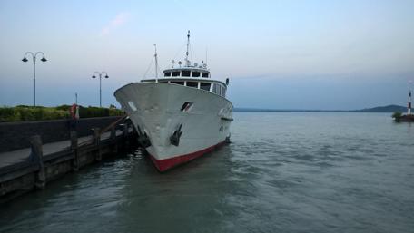 Sailing into Tranquility with the Balaton Ship wallpaper