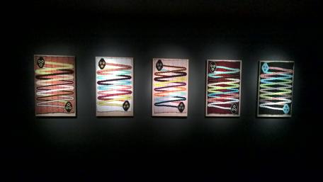 Vibrant Abstract Art Display in Tasmania Museum wallpaper