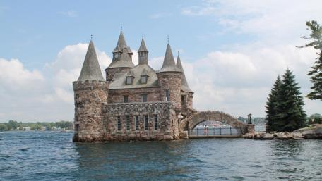 Enchanting Boldt Castle on the River wallpaper