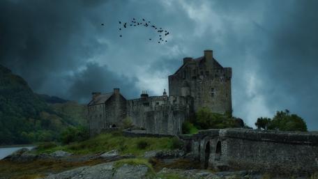 Mystic Shadows on Eilean Donan Castle wallpaper