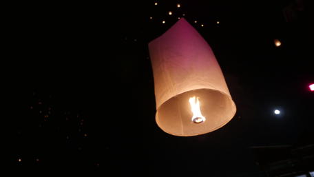 Magical Lanterns in the Night Sky wallpaper