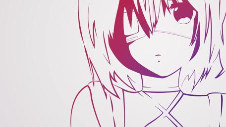 Anime Girl in Monochrome Style wallpaper