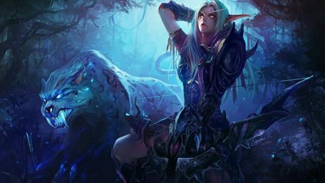 Elven Archer in Enchanted Forest wallpaper