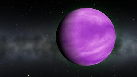 Mystical Purple Planet in Space wallpaper