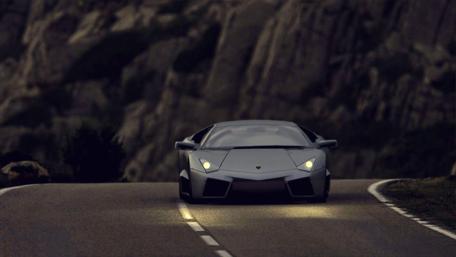 Sleek Lamborghini on the Open Road wallpaper