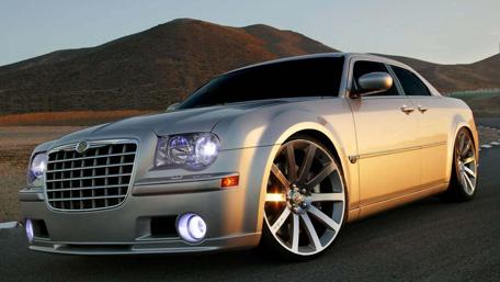 Sleek Chrysler 300C on the Open Road wallpaper