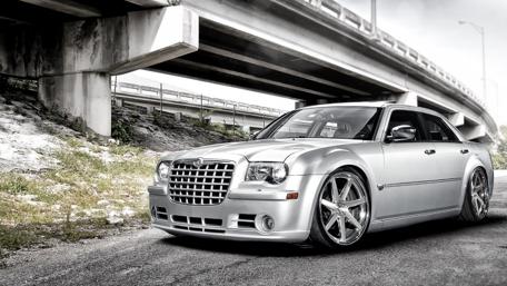 Sleek Chrysler 300C Under the Bridge wallpaper