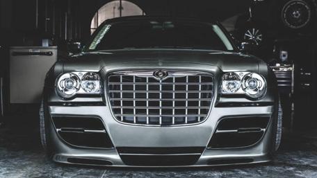 Sleek Chrysler in Monochrome Elegance wallpaper
