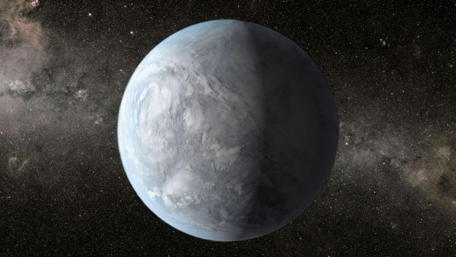 Kepler-62e Gleams Amidst the Starry Expanse wallpaper