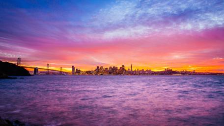 San Francisco's Golden Hour Splendor wallpaper