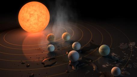 Planets Orbiting TRAPPIST-1 System wallpaper