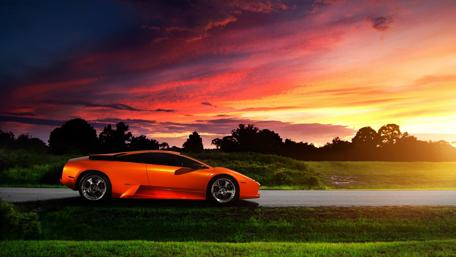 Dreaming of a Lamborghini by Sunset wallpaper