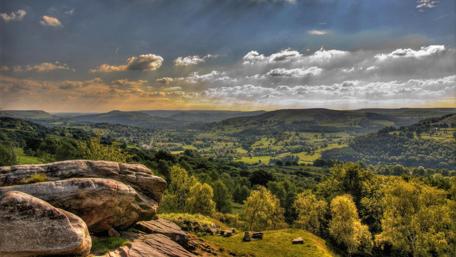 Whispering Valleys and Sunlit Horizons wallpaper