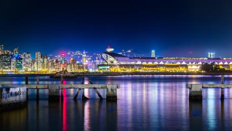 Stunning Night Lights Over Victoria Harbour wallpaper