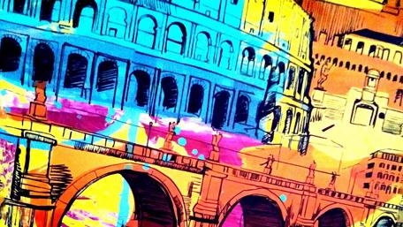 Vibrant Urban Dreamscape Art Wallpaper wallpaper