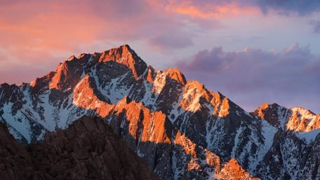 Majestic Mountain Peaks at Sunset wallpaper