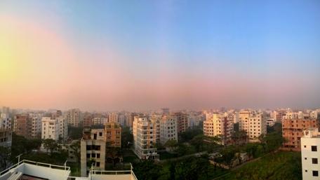 Stunning Dhaka Skyline at Dusk wallpaper