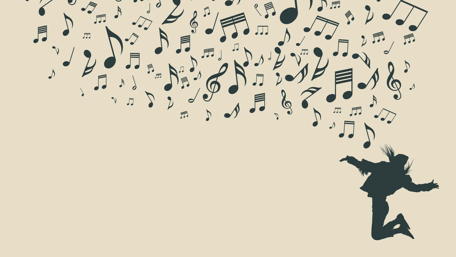 Dancing on a Melody of Notes wallpaper