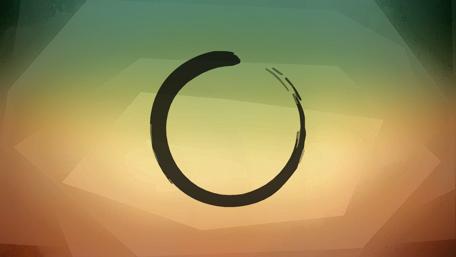 Zen Circle Embracing Peaceful Mindfulness and Faith in Life wallpaper