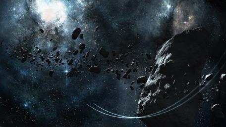 Space Odyssey A Dance of Cosmic Rocks wallpaper