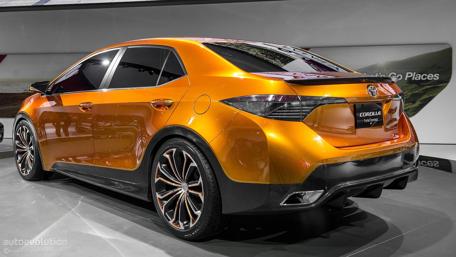 Sleek Orange Toyota Corolla Concept Design wallpaper