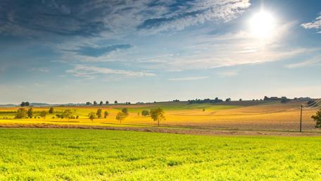 Breathtaking Sunlit Landscape Wallpaper wallpaper