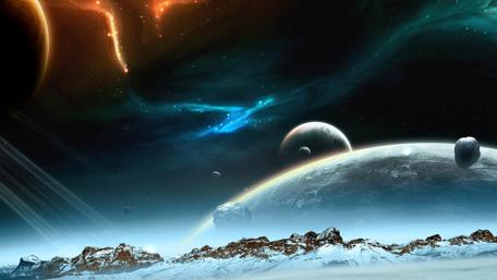 Celestial Landscapes of a Distant Future wallpaper