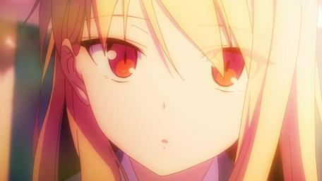 Mashiro Shiina's Gaze in Golden Hue wallpaper