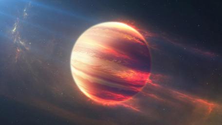 Blazing Orb in Cosmic Serenity wallpaper