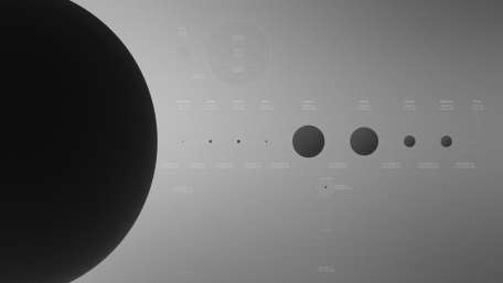 Cosmic Scale in Monochrome Design wallpaper