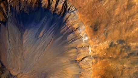 Martian Crater Revealed by NASA's Explorations wallpaper