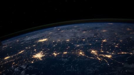 Starry Earth Glow at Nighttime wallpaper