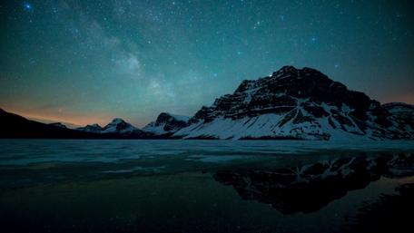 Milky Way Over Serene Mountains wallpaper