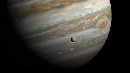 Jupiter and Its Moon in Stunning Detail wallpaper