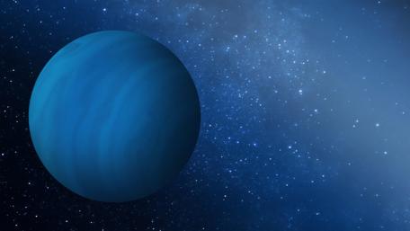 Uranus with Starry Nebula Background wallpaper