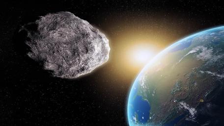 Asteroid Nearing Earth in Stunning Space View wallpaper
