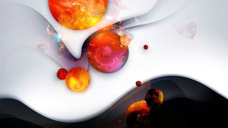 Fusion of Colors in Abstract Waves wallpaper