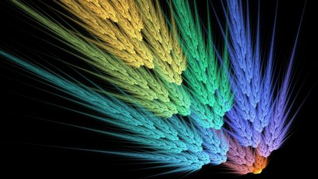 Vibrant Abstract Waves in Motion wallpaper