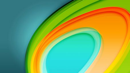 Vibrant Colorful Arcs in 3D Design wallpaper